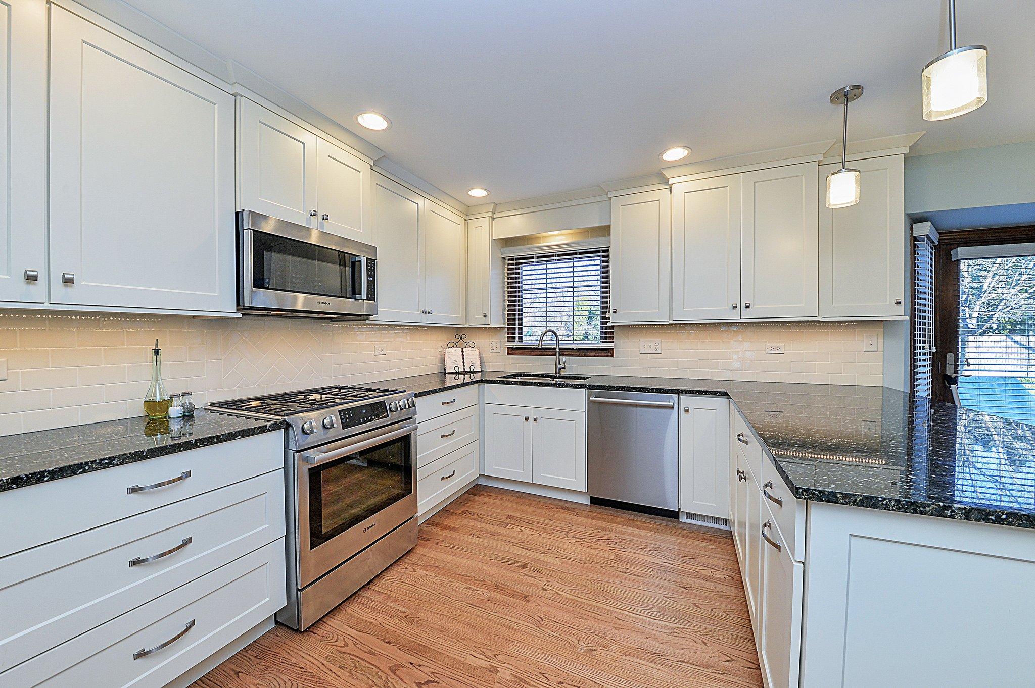 A newly renovated kitchen in a fix and flip real estate investing property.