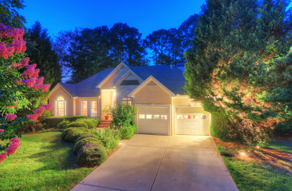 rental property house at dusk