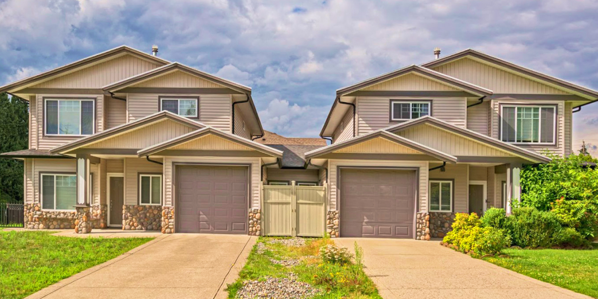 two identical houses side by side